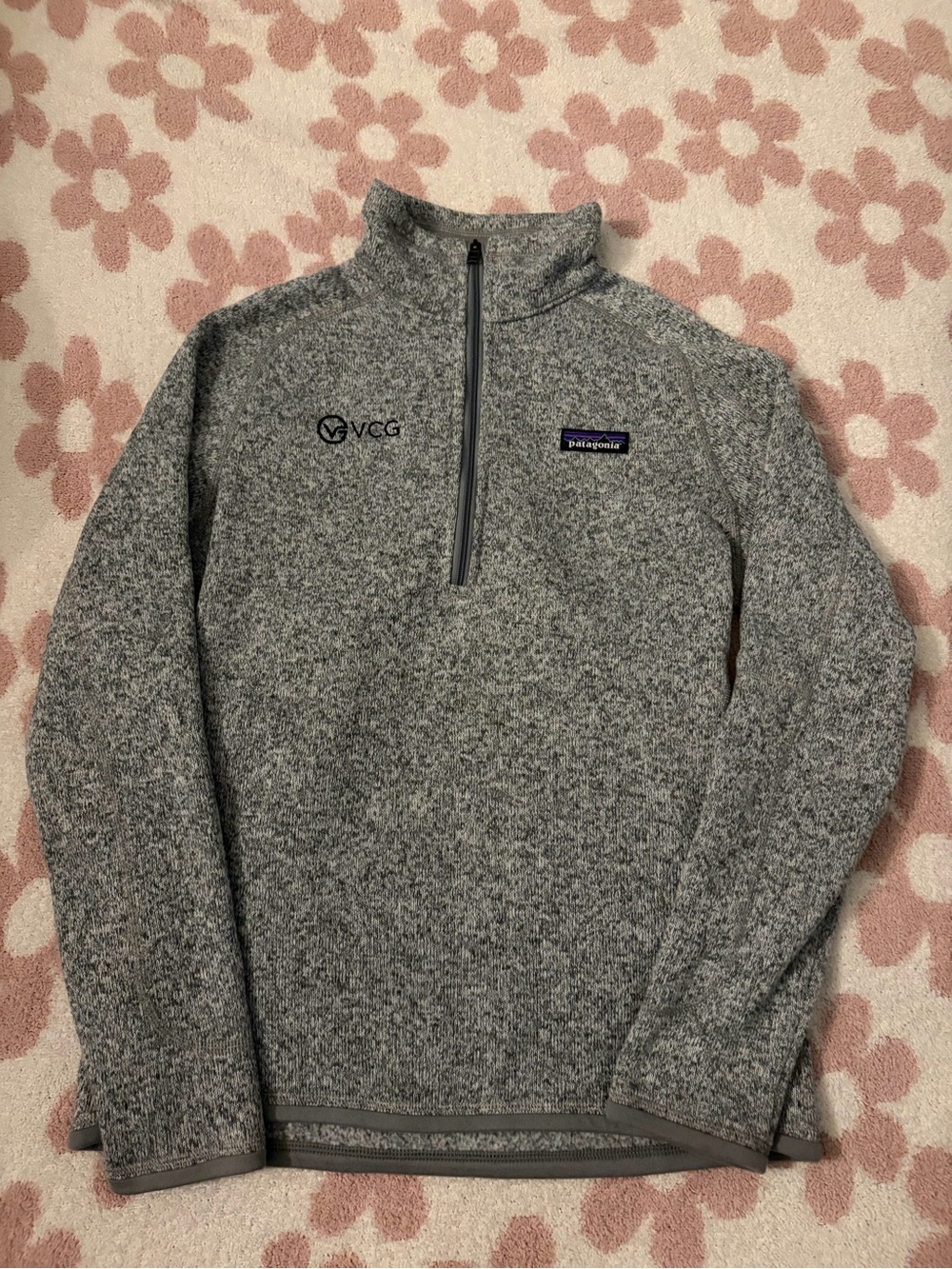 Patagonia Gray Quarter-Zip Fleece Sweater